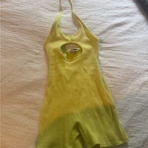 Yellow Halter Neck Romper